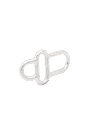 Core Kiteboarding Sensor 3 safety combo ring, a silver metal quick-release ring, on a white background.